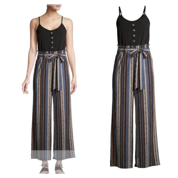 NWT-No Boundaries |Paperbag Waist Jumpsuit Medium (Junior's 7-9) - Picture 1 of 15